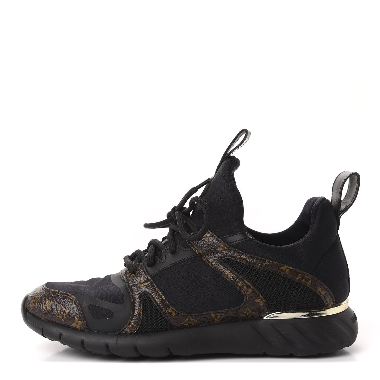 Louis Vuitton Technical Nylon Monogram Rubber Aftergame Sneakers 35 Black 1 of 10