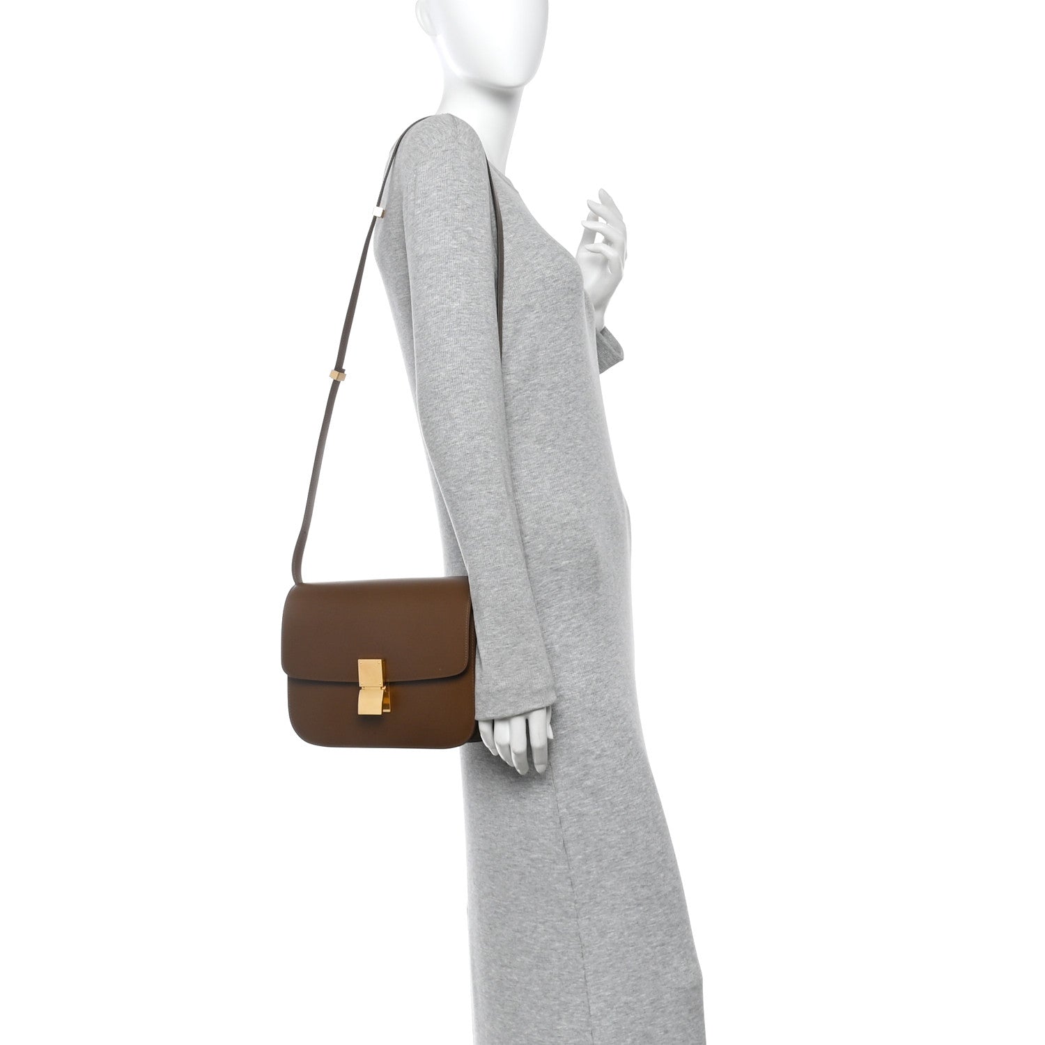 Celine Box Calfskin Medium Classic Box Flap Bag Camel 2 of 11