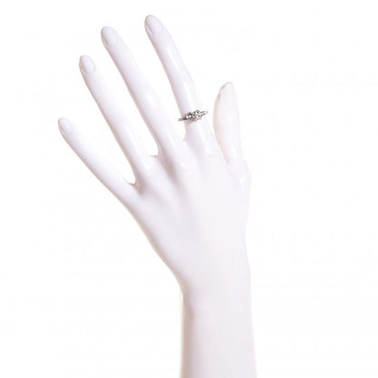 Tiffany Platinum Diamond Ribbon Engagement Ring 4.75 2 of 12