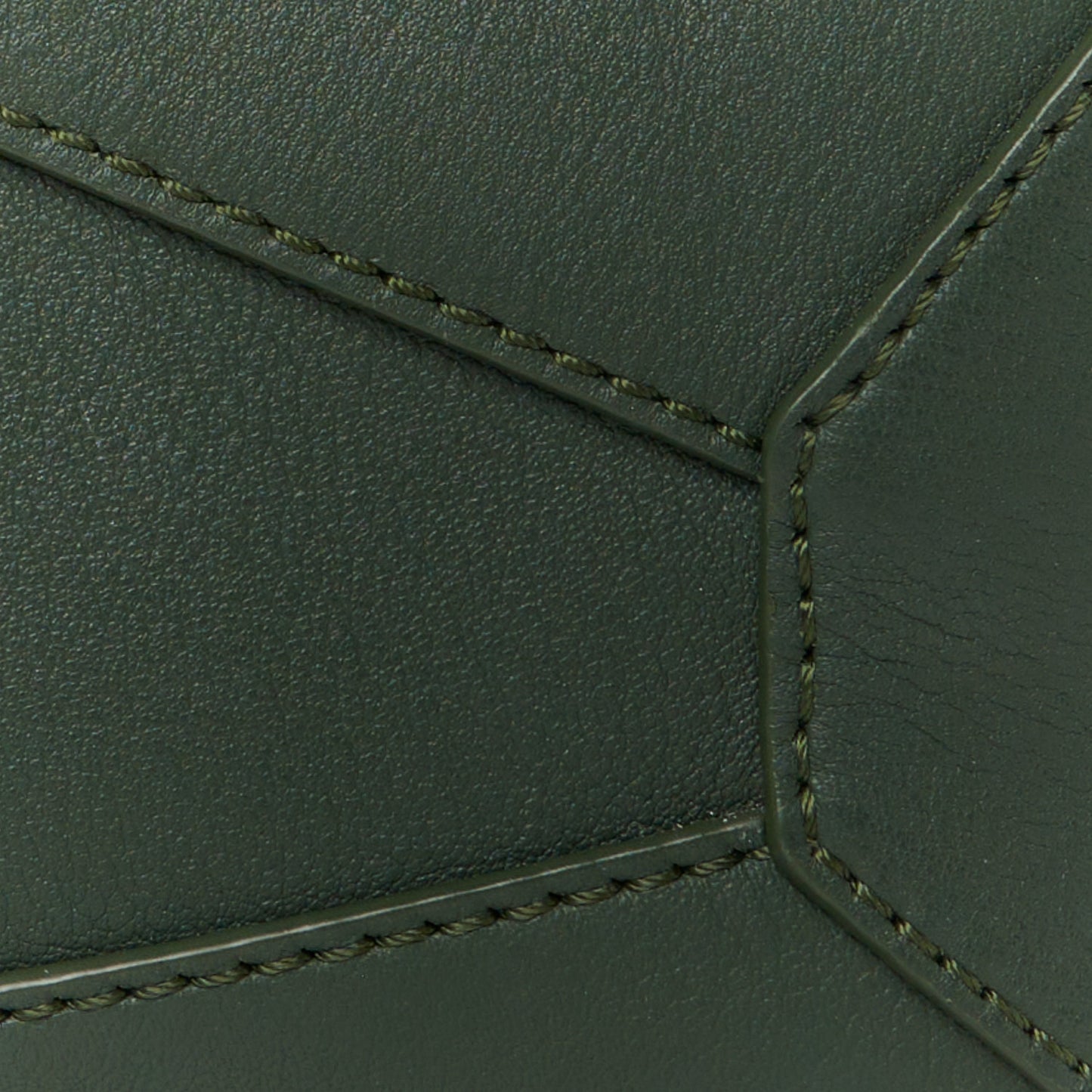 Calfskin Mini Puzzle Edge Bag Vintage Khaki