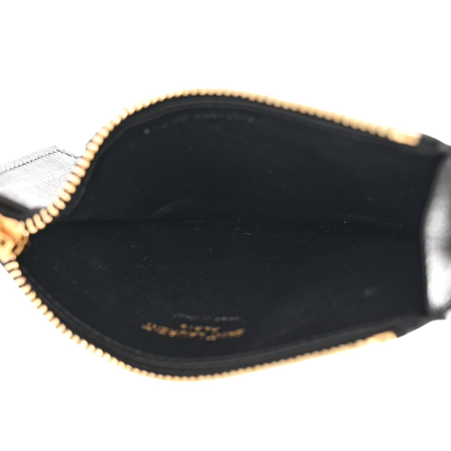 Grained Calfskin Monogram 5 Fragments Zip Pouch Card Holder Black