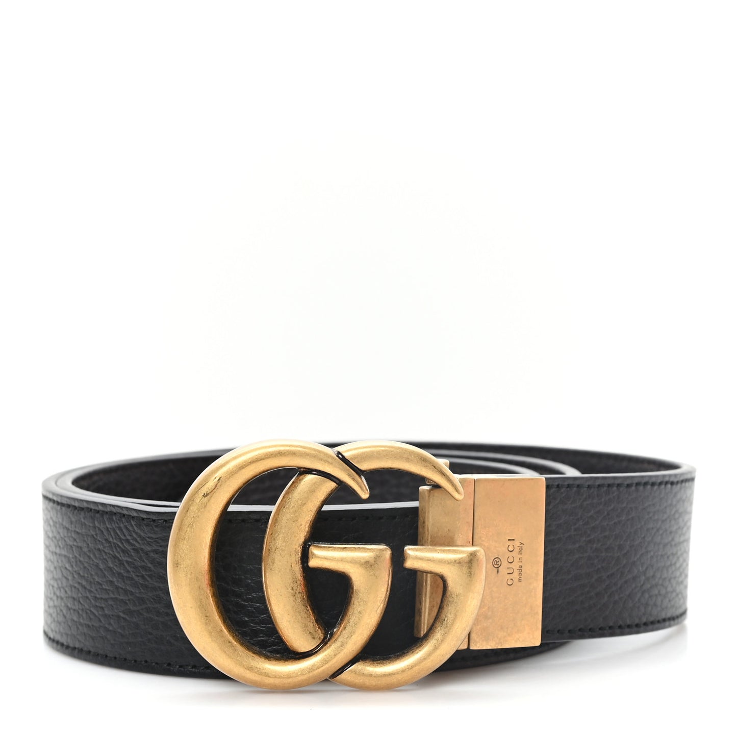 Calfskin Double G Reversible 37mm Belt 90 36 Black Cocoa