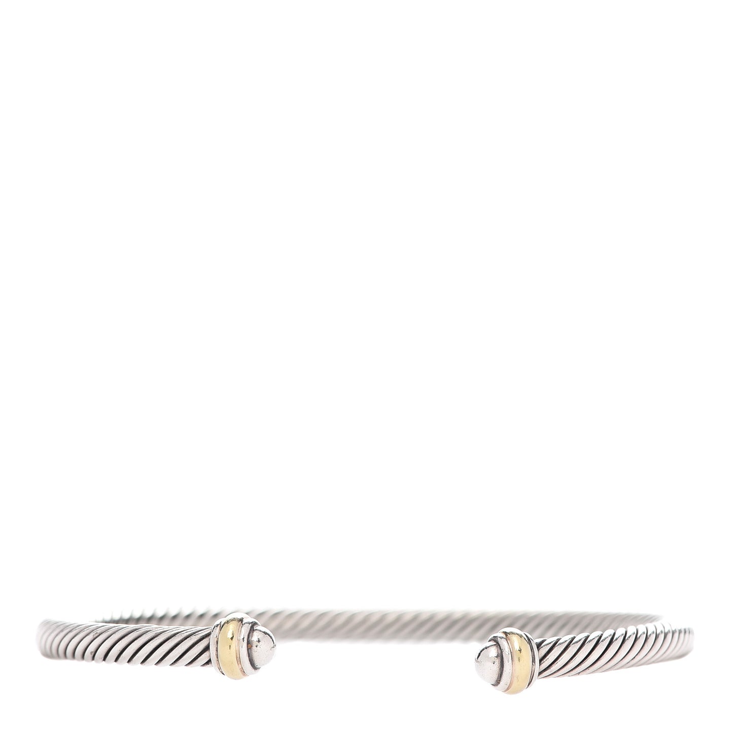 Sterling Silver 18K Yellow Gold 4mm Cable Classics Bracelet