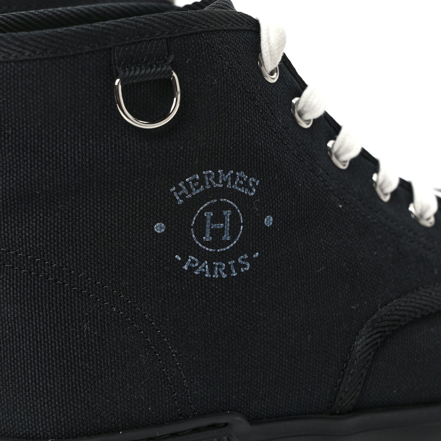 Hermes Canvas Calfskin Itineraire Ankle Boot 38 Black 9 of 10