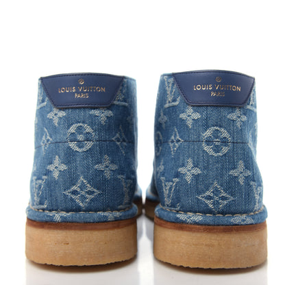 Louis Vuitton Monogram Denim Mens High-Derby Boots 7 Blue 7 of 12