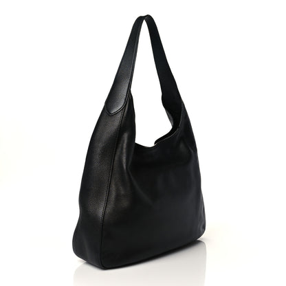 Prada Vitello Daino Medium Pocket Hobo Bag Black 5 of 21