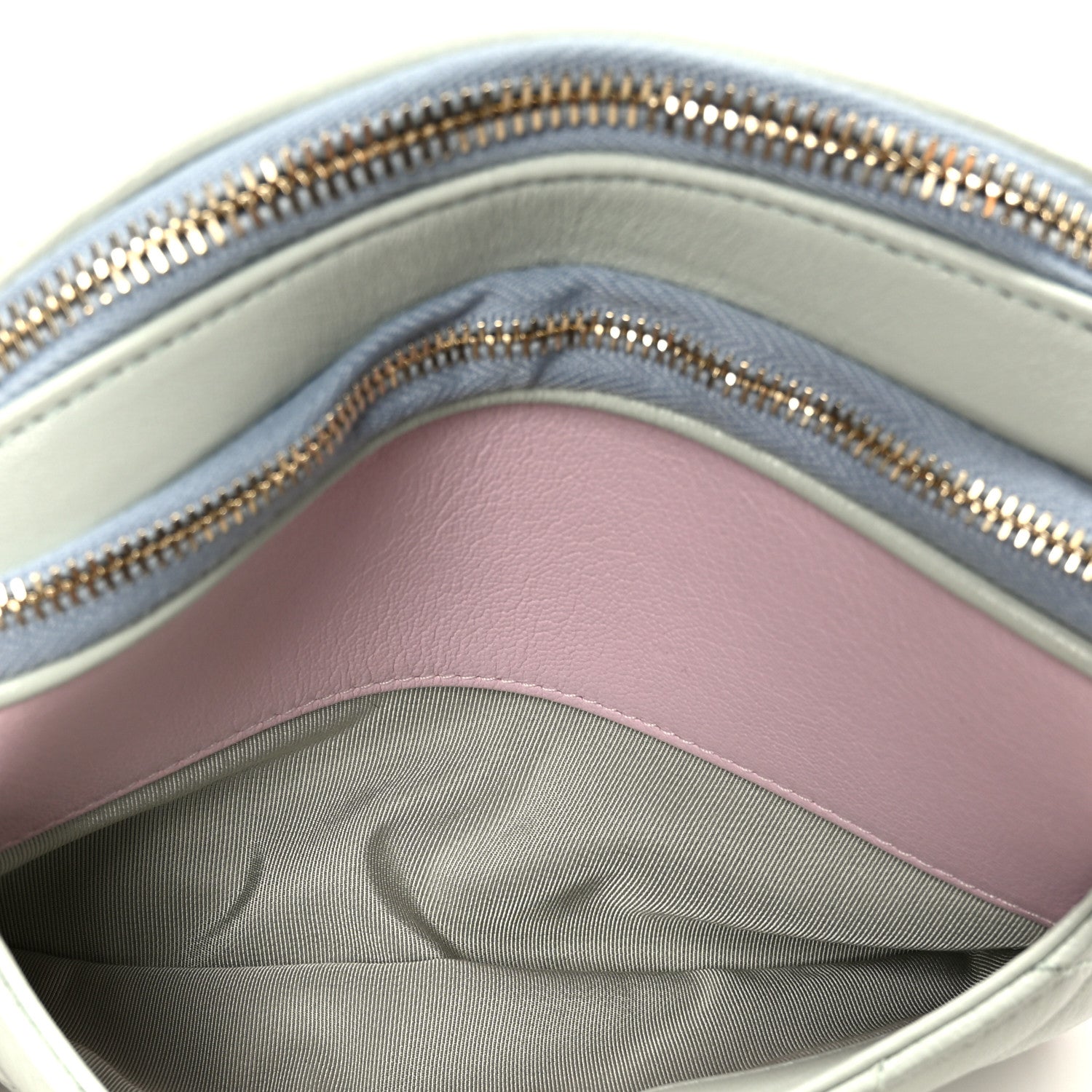 Chanel Goatskin Quilted Tri-Color In & Out Waist Bag Green Blue Pink 7 of 14