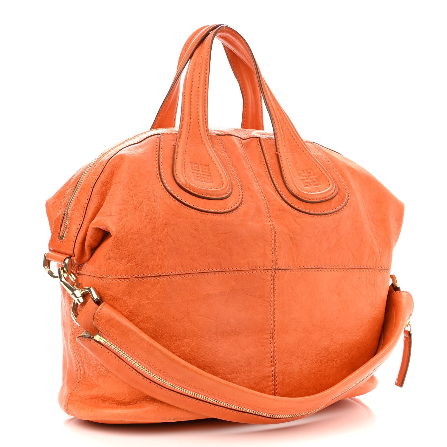 Givenchy Wrinkled Lambskin Medium Nightingale Orange 3 of 14
