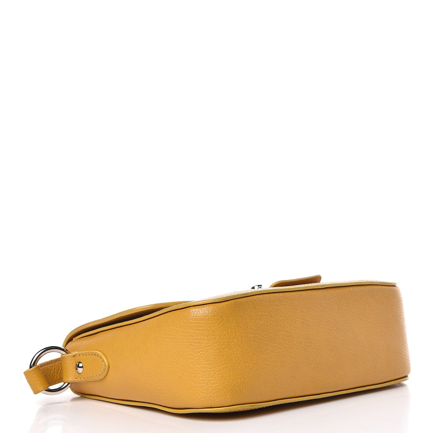 Miu Miu Goatskin Madras Shoulder Bag Yellow 4 of 18