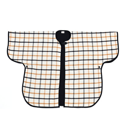 Hermes Wool Cashmere Sikkim Calfskin Reversible Camail Poncho Navy Camail 1 of 6