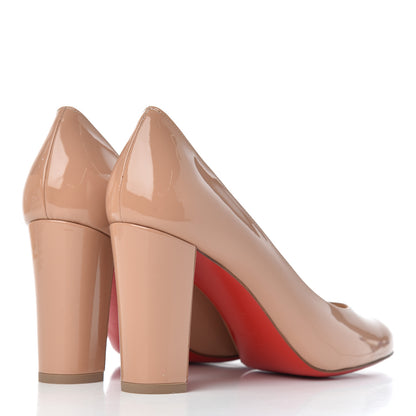 Christian Louboutin Patent Lady Gena 85 Pumps 39.5 Nude 4 of 8