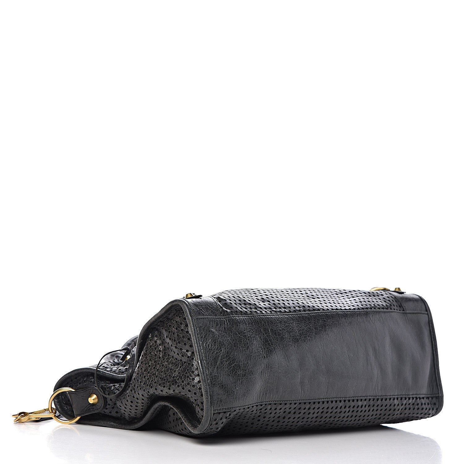Balenciaga Agneau Laser Cut Cross Classic Gold Hardware City Black 4 of 16