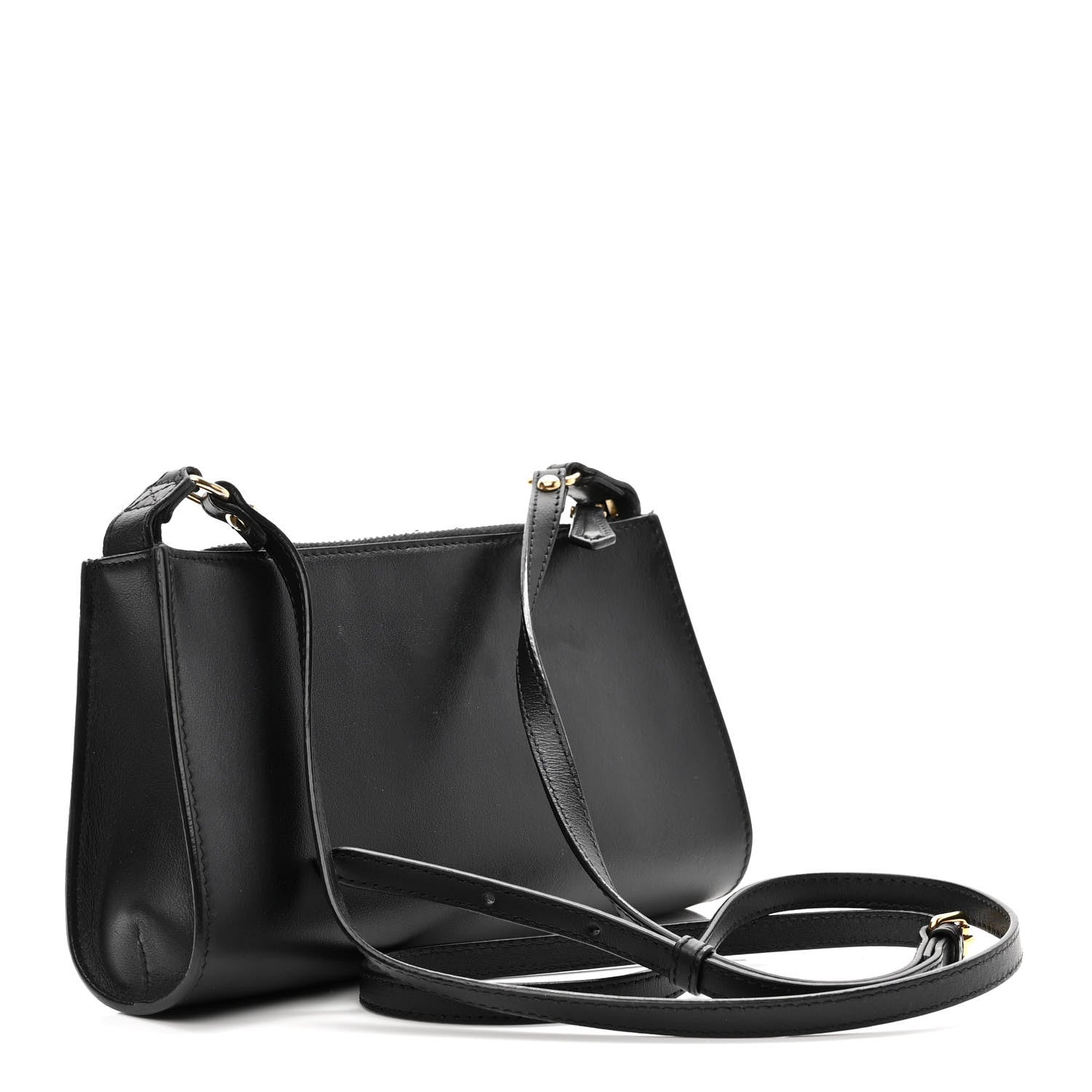 Fendi Vitello Baltico Mini Pouch Crossbody Pouch Black 3 of 13