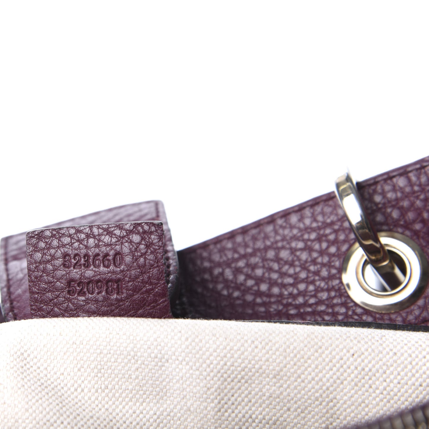 Pebbled Calfskin Medium Bamboo Shopper Tote Burgundy