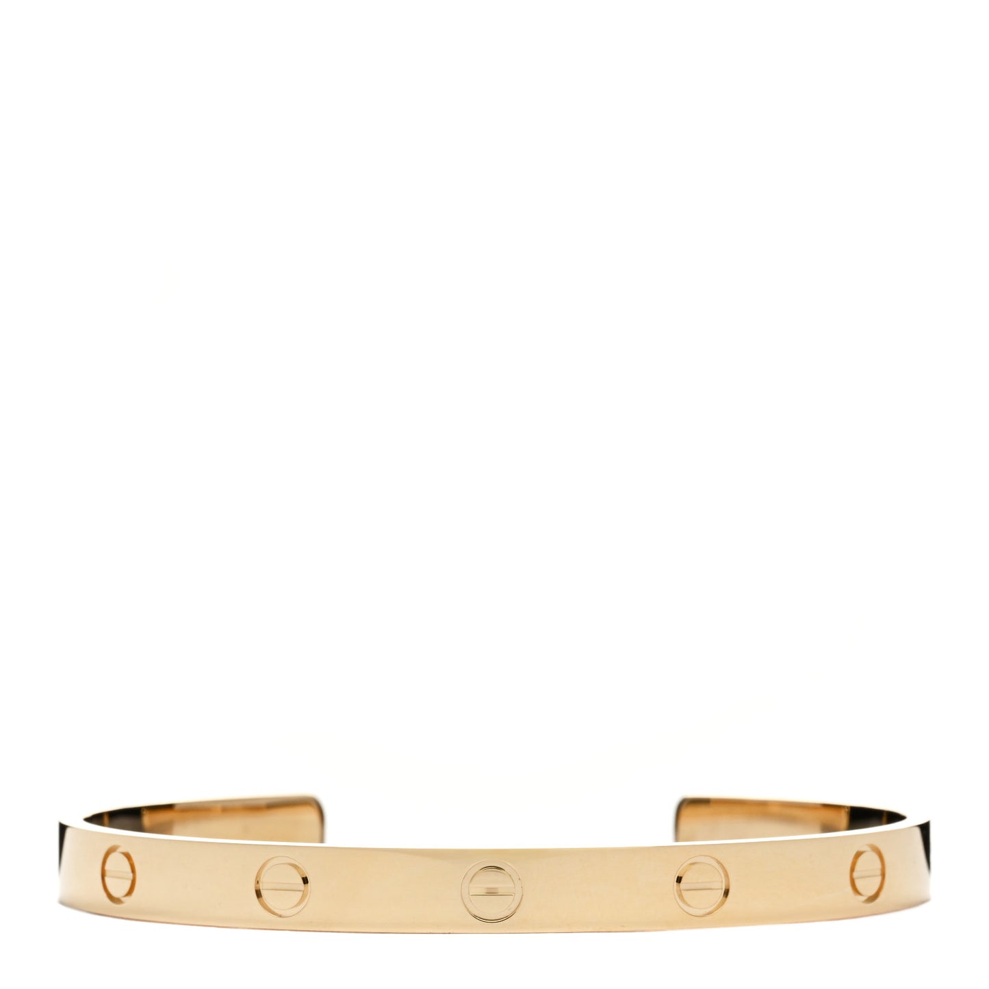 18K Yellow Gold LOVE Cuff Bracelet 19