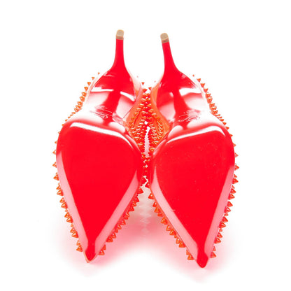 Christian Louboutin Patent Pigalle Spikes 85 Pumps 41 Fluo Rose Paris 5 of 7