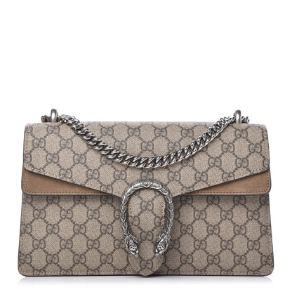 Gucci GG Supreme Monogram Small Dionysus Shoulder Bag Taupe 1 of 10