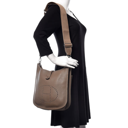 Hermes Taurillon Clemence Evelyne III PM Etoupe 2 of 10