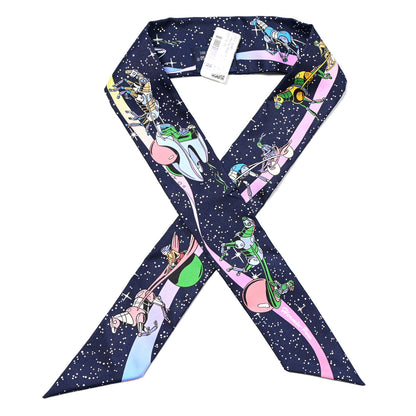 Hermes Silk Space Derby Twilly Marine Rose Multicolor 1 of 4