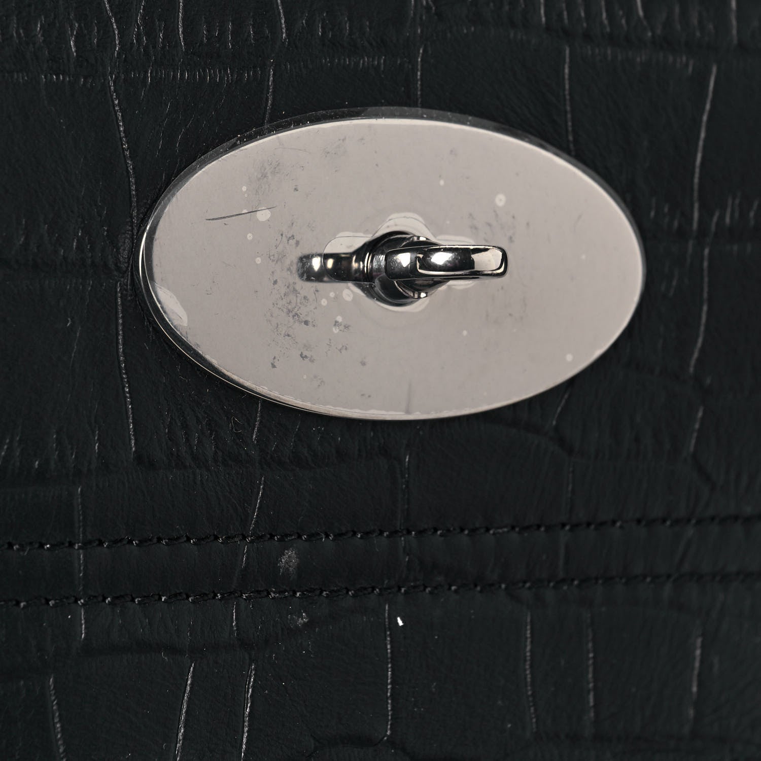 Mulberry Calfskin Crocodile Embossed Bayswater Black 12 of 12