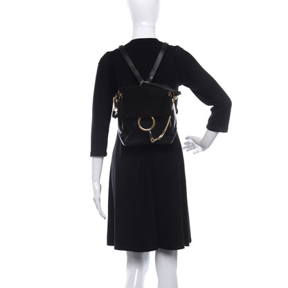 Chloe Suede Calfskin Small Faye Backpack Black 2 of 9