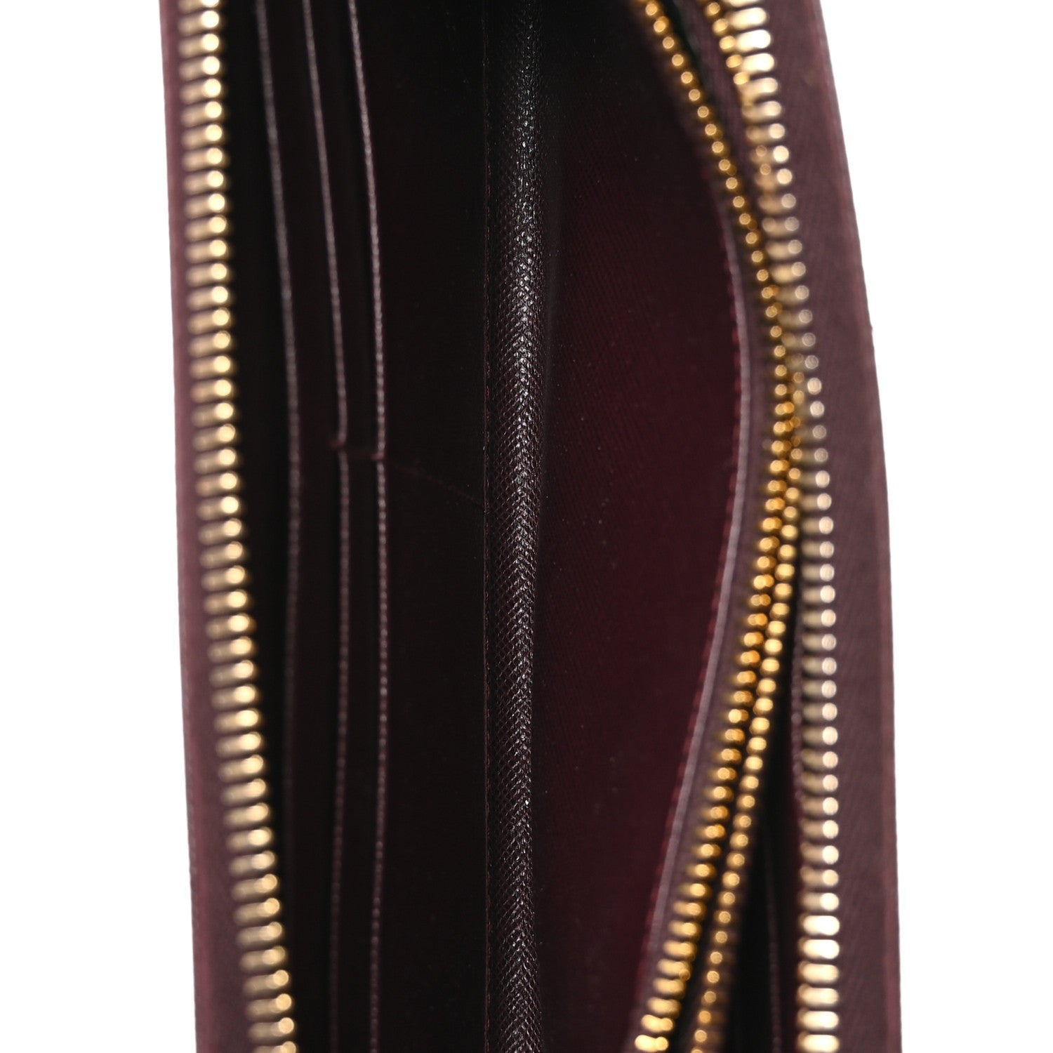 Prada Saffiano Metal Zip Around Wallet Bordeaux 5 of 8
