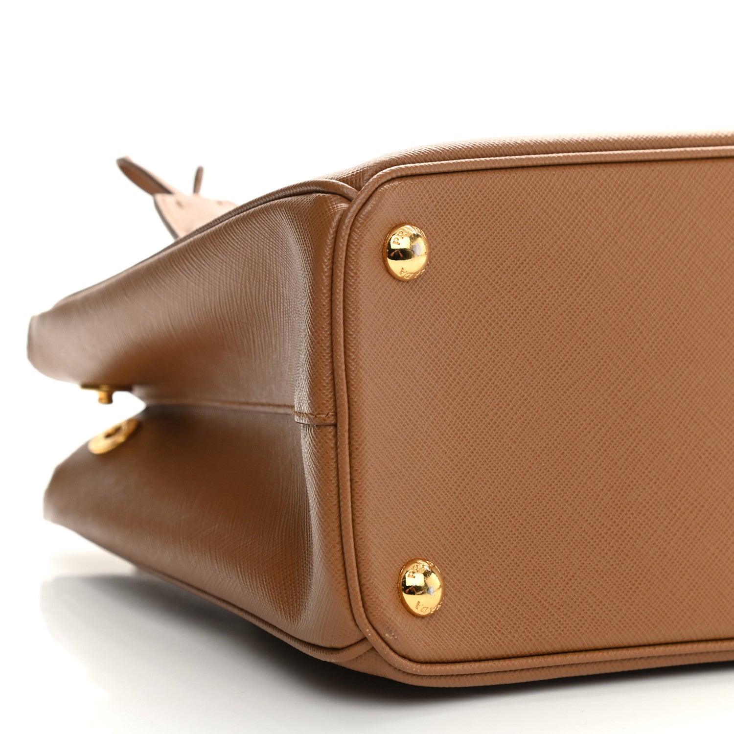 Prada Saffiano Small Galleria Double Zip Tote Caramel 8 of 10