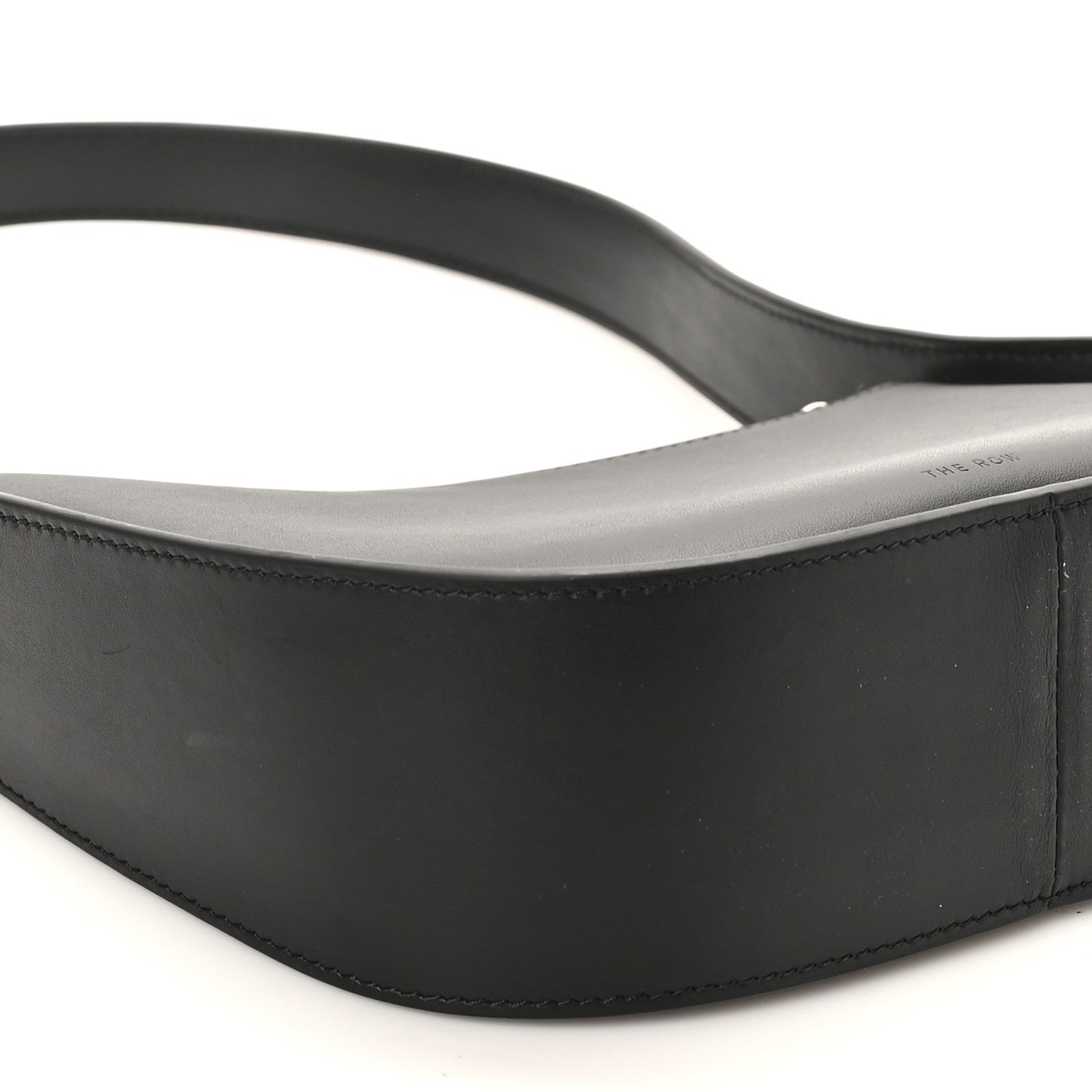 The Row Smooth Calfskin Half Moon Shoulder Bag Black 8 of 9