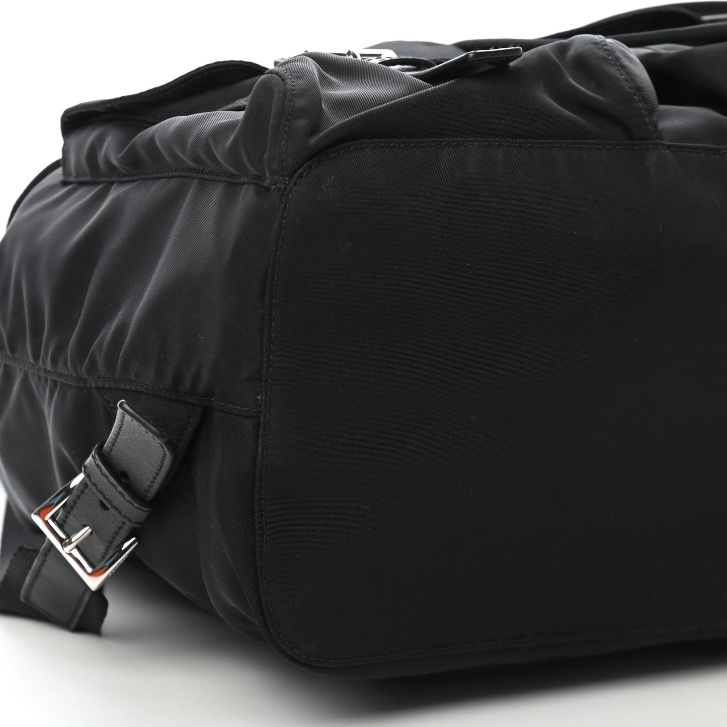 Tessuto Nylon Saffiano Medium Backpack Black