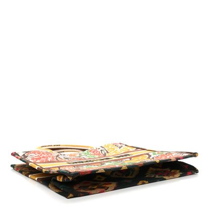 Christian Dior Canvas Embroidered Large Paisley Book Tote Multicolor 4 of 15