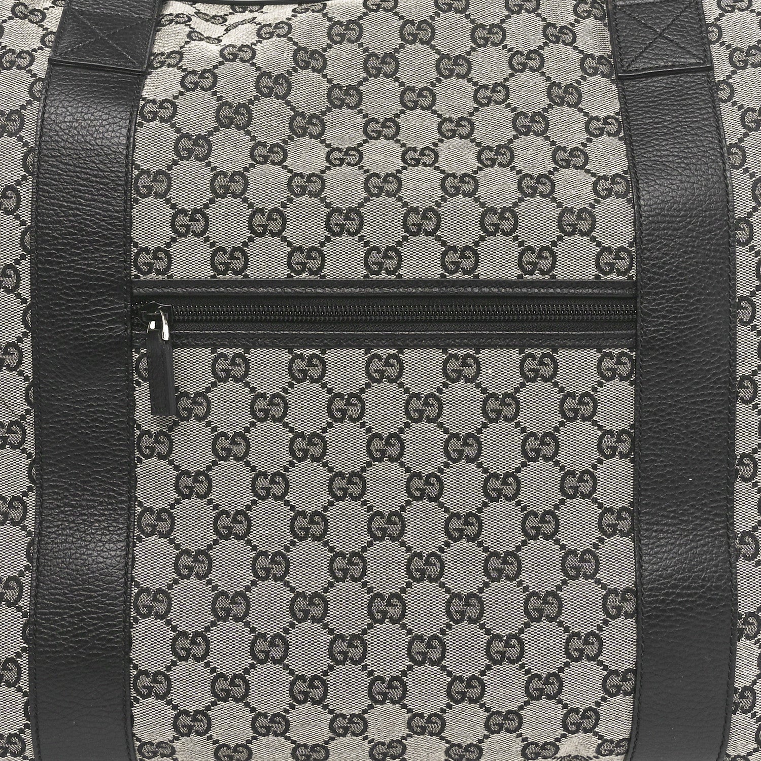 Gucci Monogram Textured Dollar Calfskin Suitcase Luggage Beige Black 8 of 10