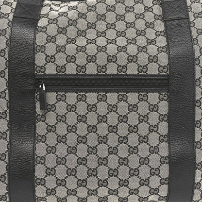 Gucci Monogram Textured Dollar Calfskin Suitcase Luggage Beige Black 8 of 10