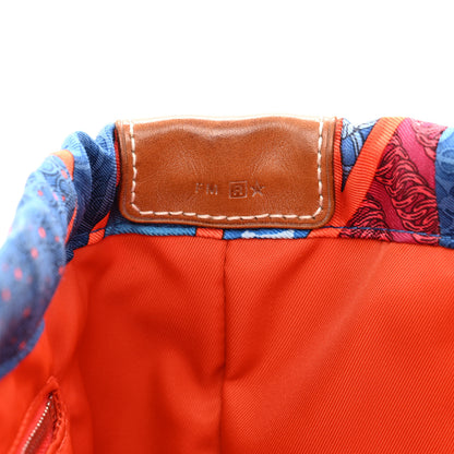 Hermes Silk Carre en Cravates Fourbi 20 PM Pouch Bleu Saphir 7 of 9