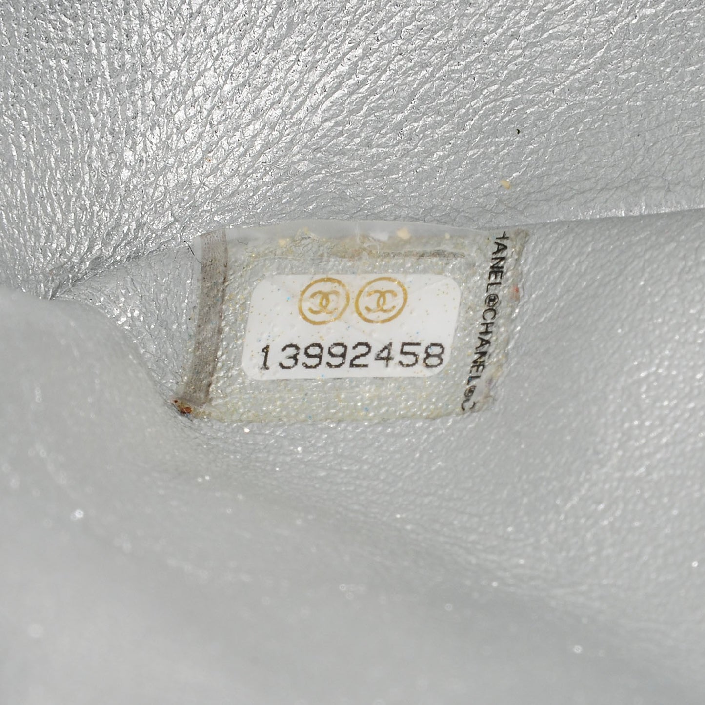 Metallic Lambskin Quilted Maxi Single Flap Silver