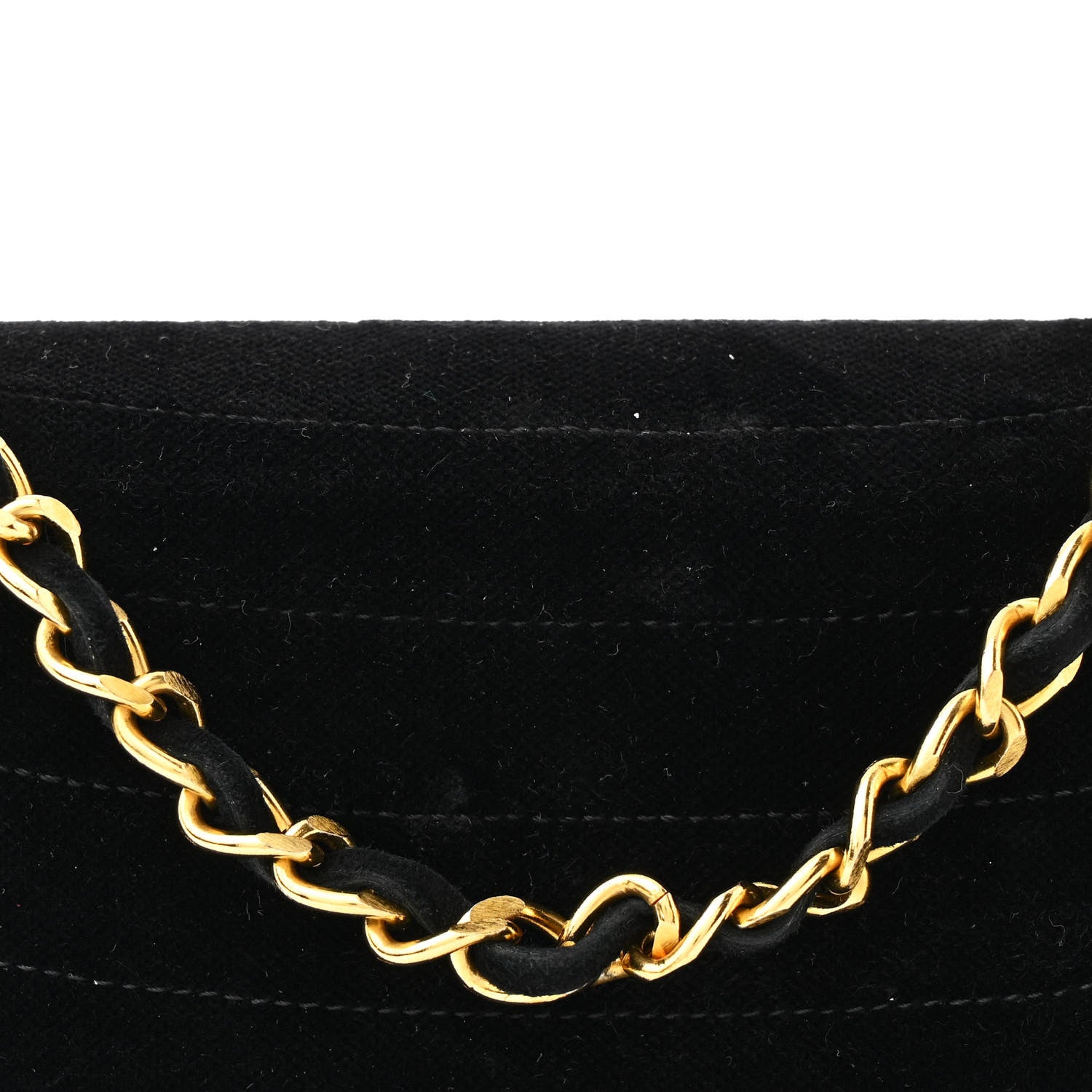 Chanel Velvet Horizontal Quilted Small Single Flap Black 9 of 13