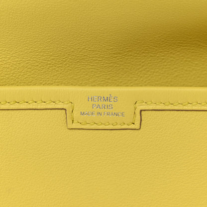 Hermes Swift Jige Duo Clutch Lime 8 of 12