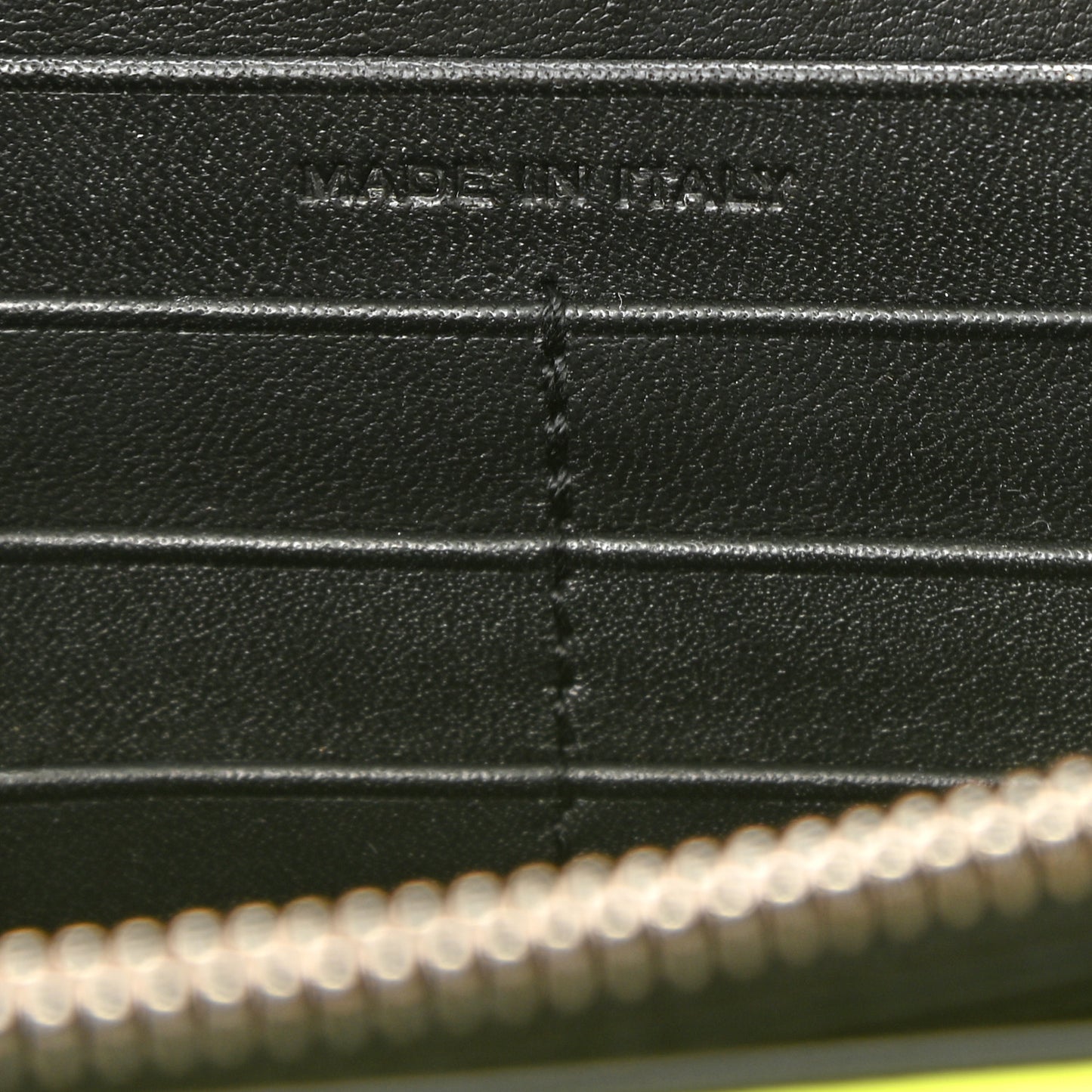 Patent Grain De Poudre Matelasse Chevron Monogram Chain Wallet Neon Yellow
