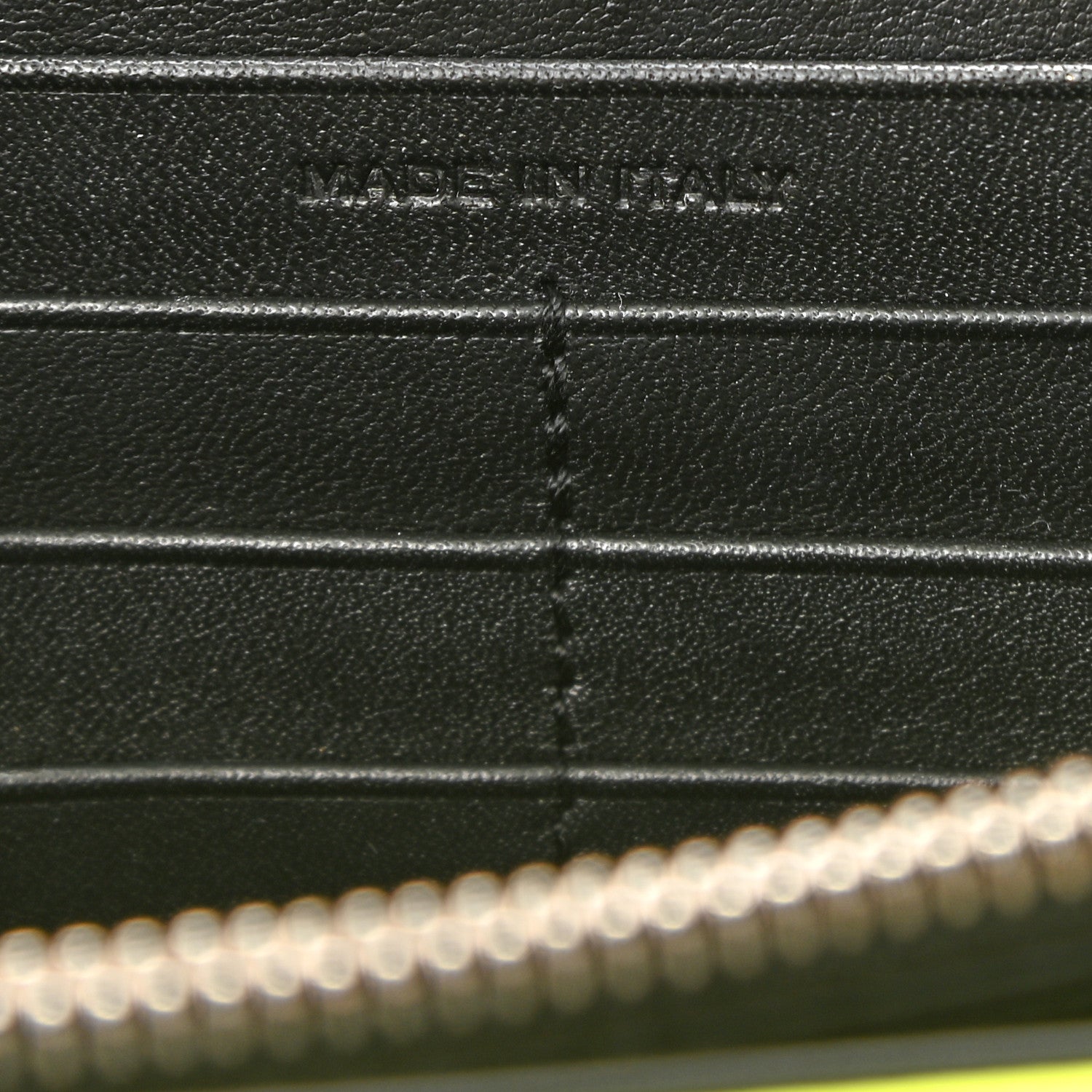 Saint Laurent Patent Grain De Poudre Matelasse Chevron Monogram Chain Wallet Neon Yellow 7 of 11
