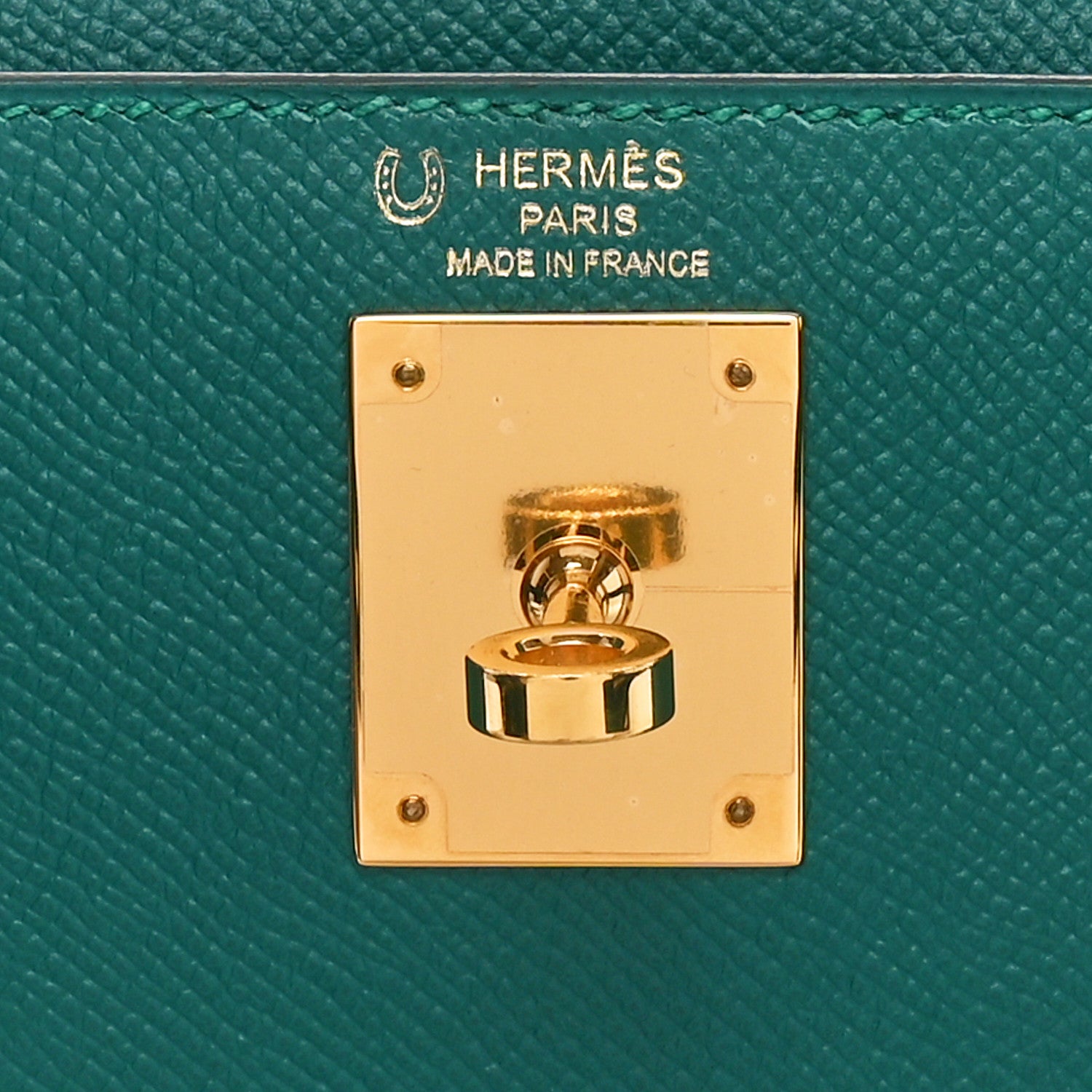 Hermes Epsom Horseshoe Kelly Sellier 28 Malachite 6 of 10