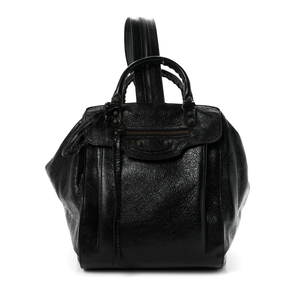 Balenciaga Agneau Classic Hardware Zip Traveler Backpack Black 1 of 11