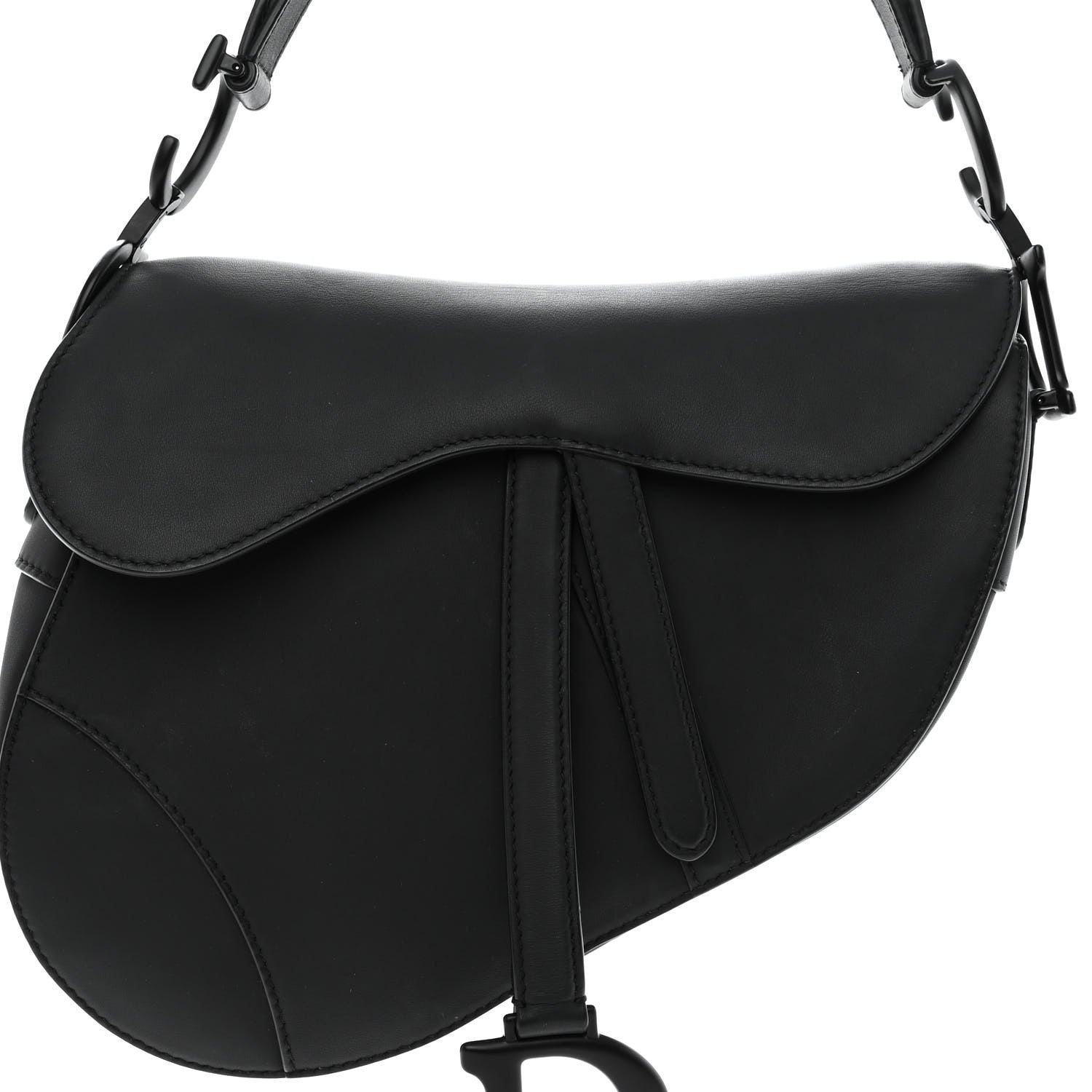 Christian Dior Ultra Matte Calfskin Saddle Bag Black 7 of 10