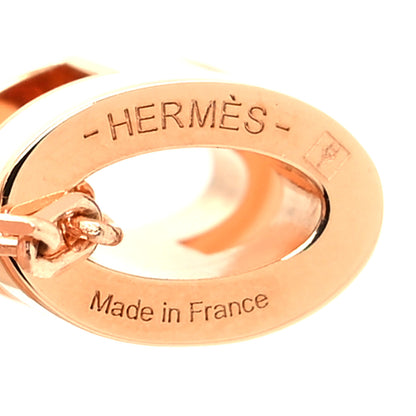 Hermes Lacquered Rose Gold Mini Pop H Pendant Necklace White 5 of 5