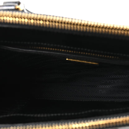 Prada Saffiano Vernice Small Galleria Double Zip Tote Black 5 of 10