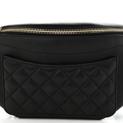 Chanel Lambskin Quilted Waist Bag Fanny Pack Black 8 of 11