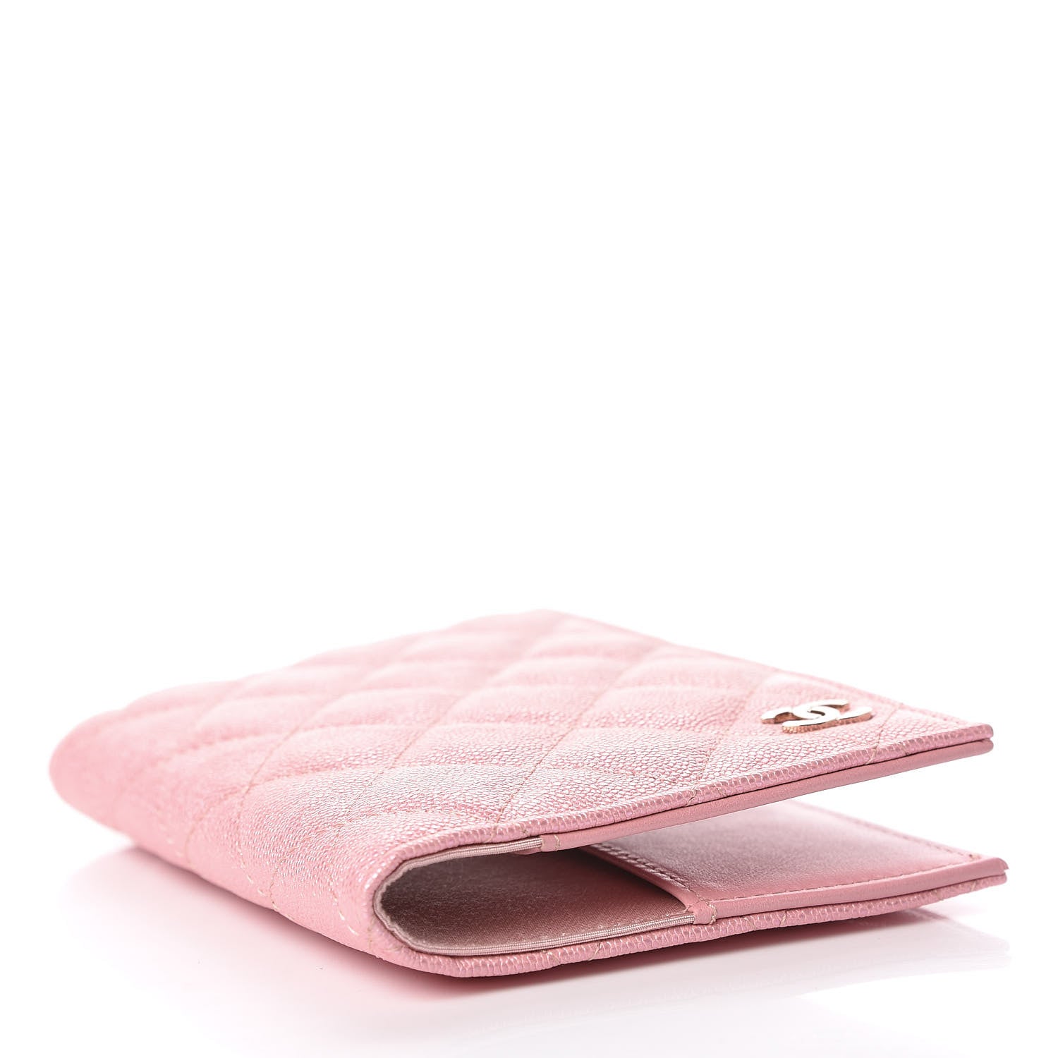 Chanel Iridescent Caviar Quilted Passport Holder Pink 4 of 8
