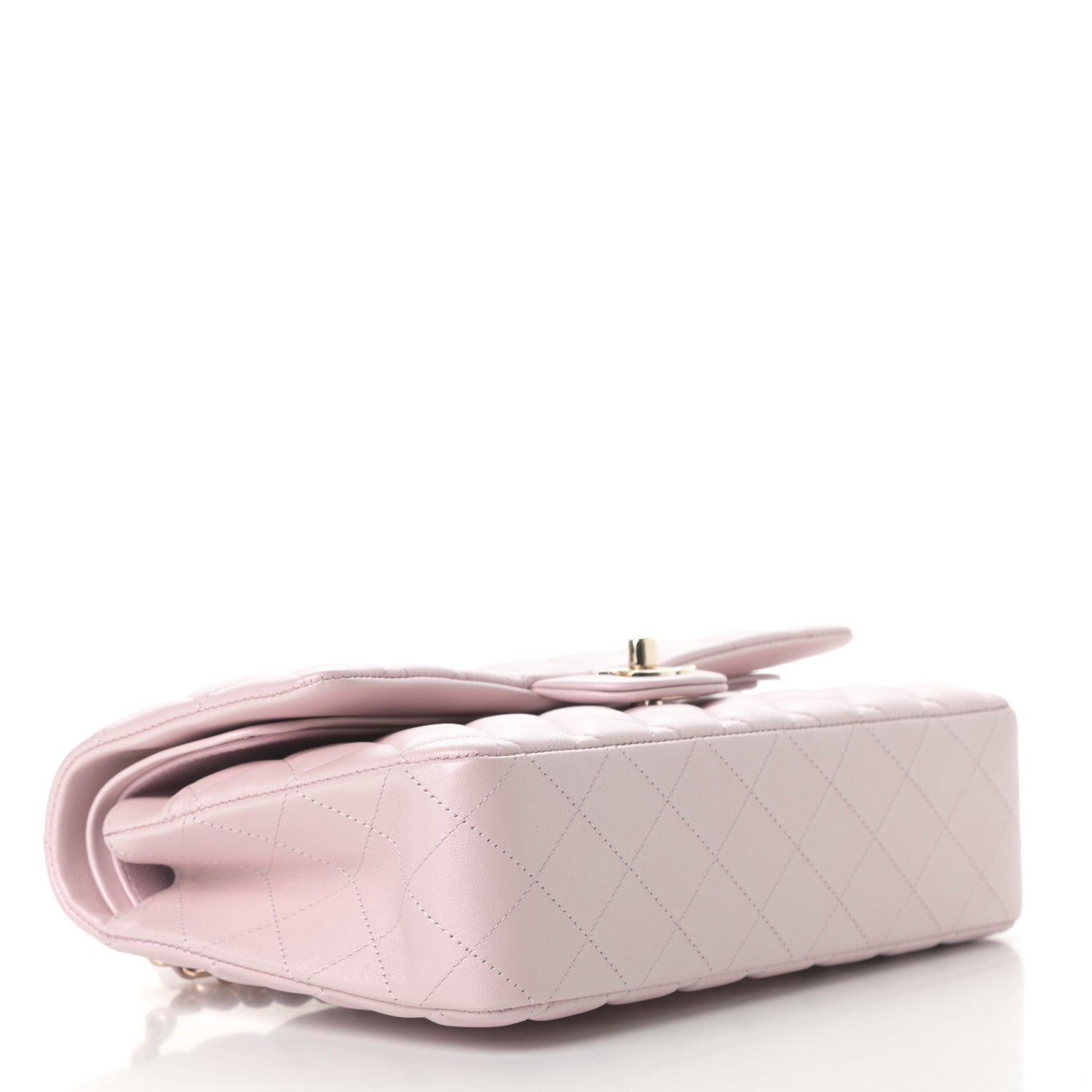 Chanel Iridescent Calfskin Quilted Medium Double Flap Light Pink 4 of 11