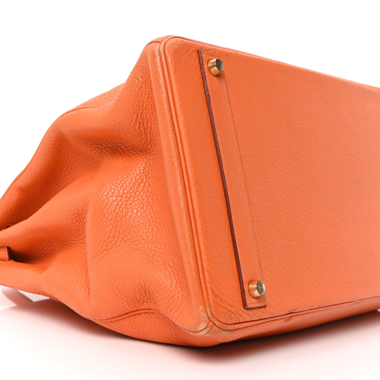 Hermes Taurillon Clemence Birkin 40 Orange 9 of 10