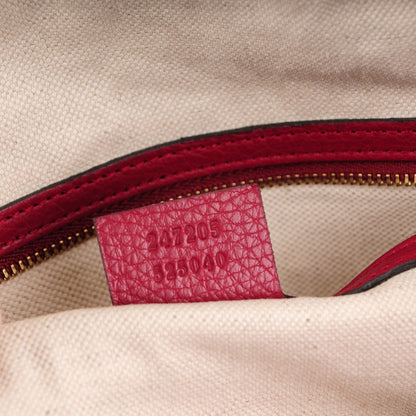 Gucci Monogram Cellarius Calfskin Vintage Web Medium Boston Beige Ebony Soft Burgundy Peonia Flower 7 of 7