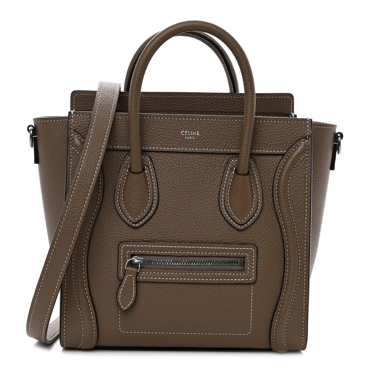 Drummed Calfskin Nano Luggage Souris