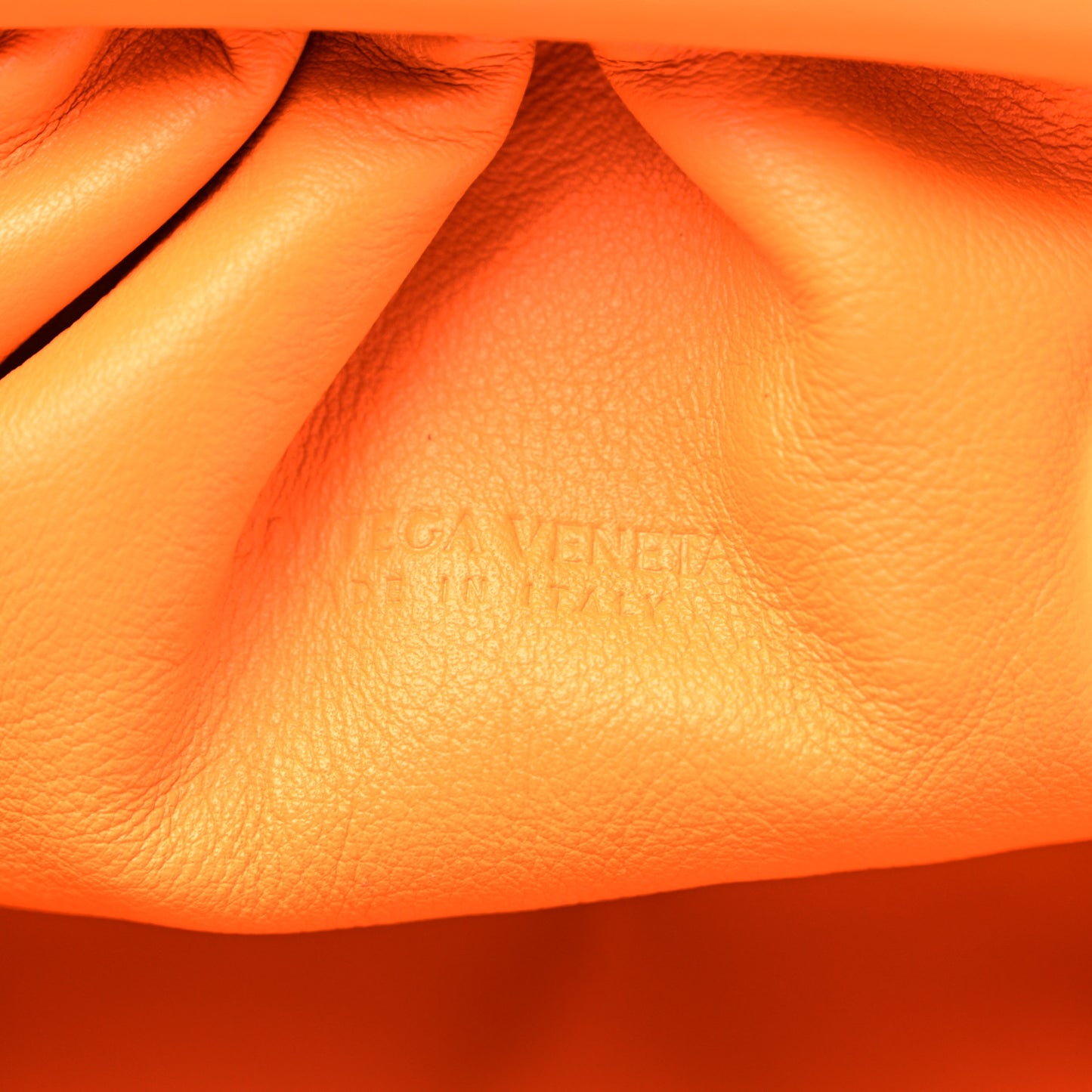 Butter Calfskin The Mini Pouch Tangerine